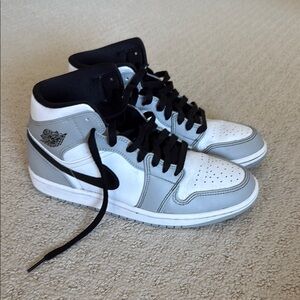 Jordan Gray and White Sneakers Classic Design